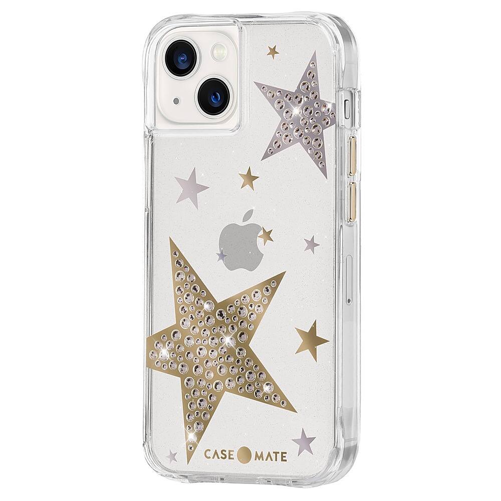 Left View: Case-Mate - Sheer Superstar Hardshell Case w/ Antimicrobial for iPhone 13 - Multi