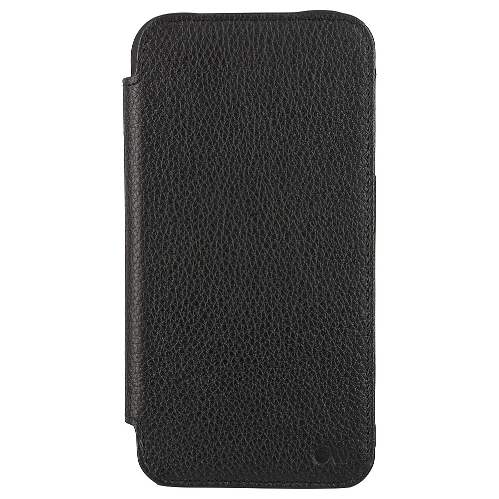 Case-Mate Apple iPhone 12 and 12 Pro Tough Leather Wallet Folio Case - Black