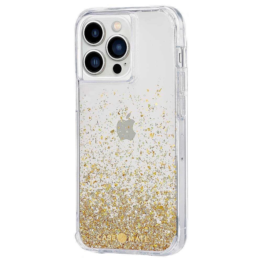 Angle View: Case-Mate - Twinkle Ombre Hardshell Case for iPhone 13 Pro - Gold