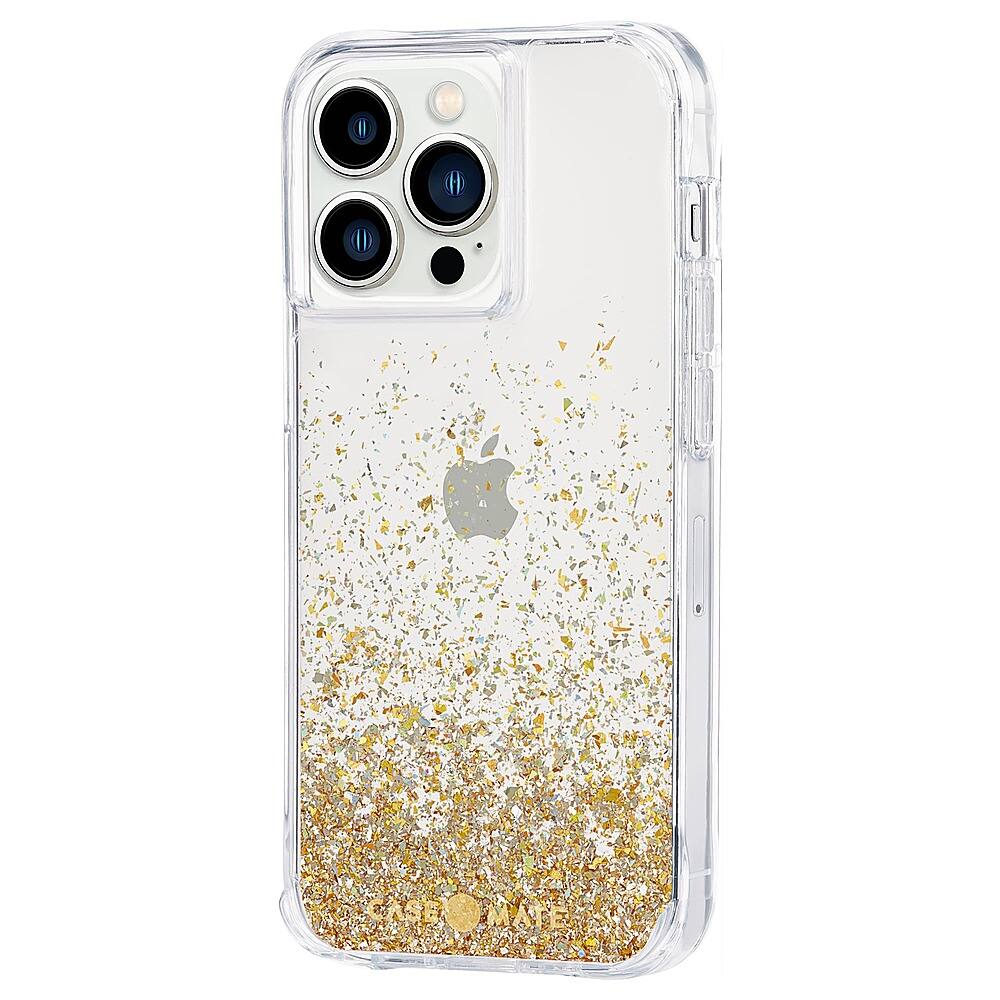 Left View: Case-Mate - Twinkle Ombre Hardshell Case for iPhone 13 Pro - Gold