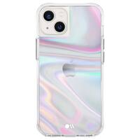 Case-Mate - Soap Bubble Hardshell Case  w/ Antimicrobial for iPhone 13 - Iridescent - Front_Zoom