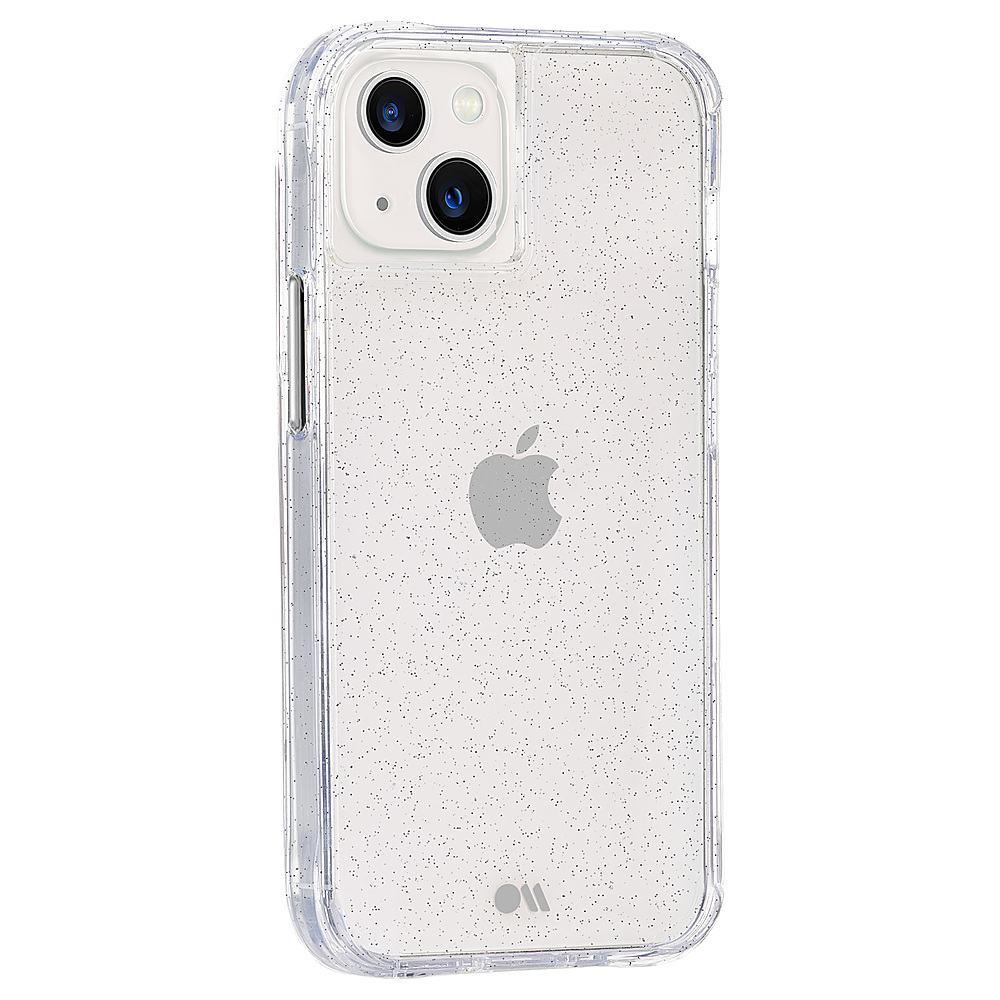 Angle View: Case-Mate - Sheer Crystal Hardshell Case w/ Antimicrobial for iPhone 13 - Multi