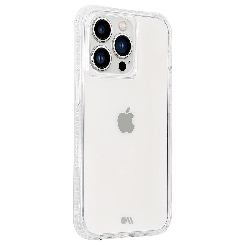 Angle View: Case-Mate - Tough Clear Plus Hardshell Case w/ Antimicrobial for iPhone 13 Pro - Clear