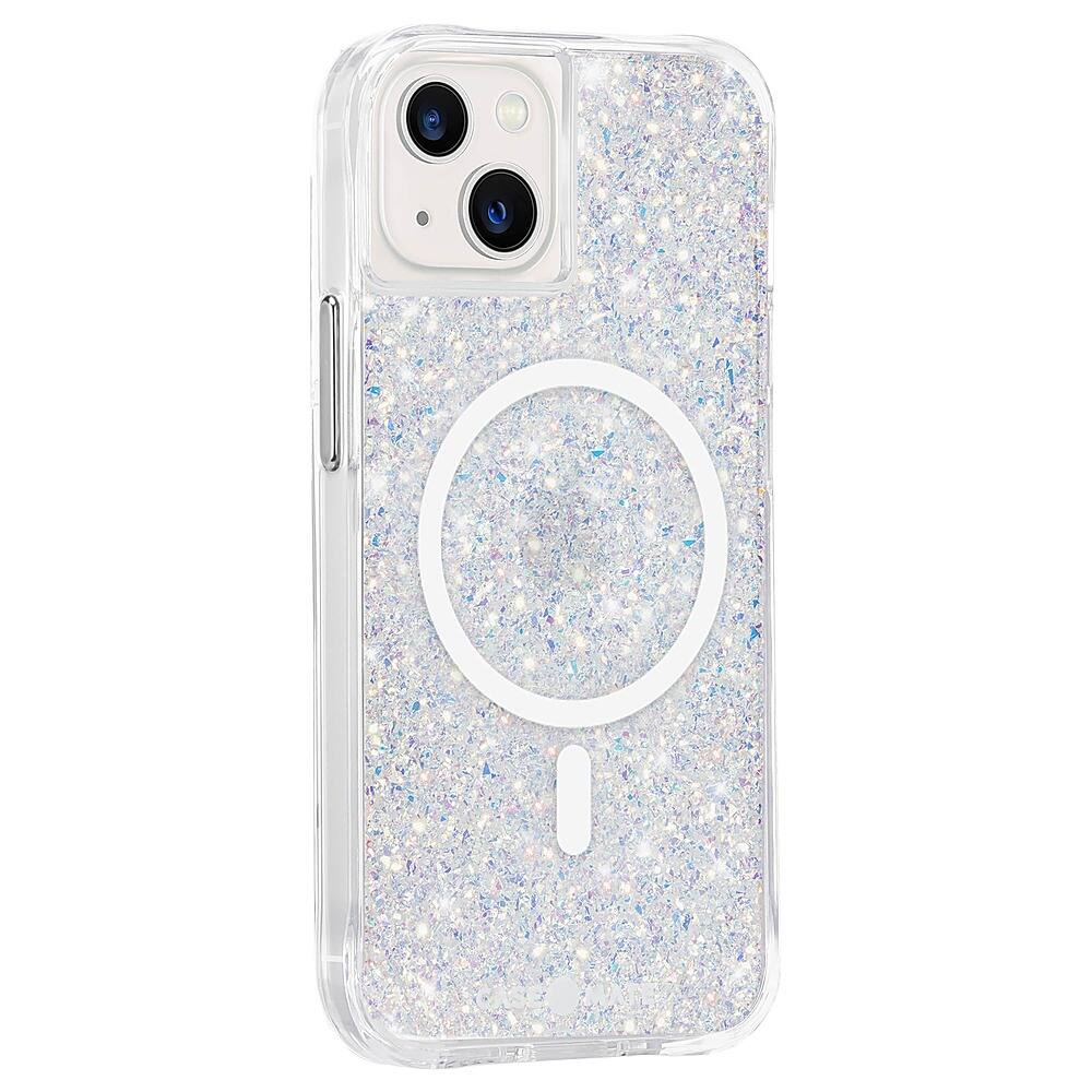 Angle View: Case-Mate - Twinkle Hardshell Case w/ MagSafe w/ Antimicrobial for iPhone 13 - Stardust