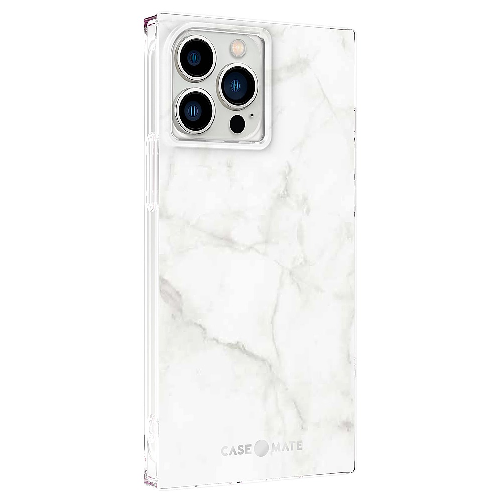 Angle View: Case-Mate - Blox Softshell Case for iPhone 13 Pro Max - White Marble