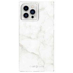 Case-Mate - Blox Softshell Case for iPhone 13 Pro Max - White Marble - Front_Zoom