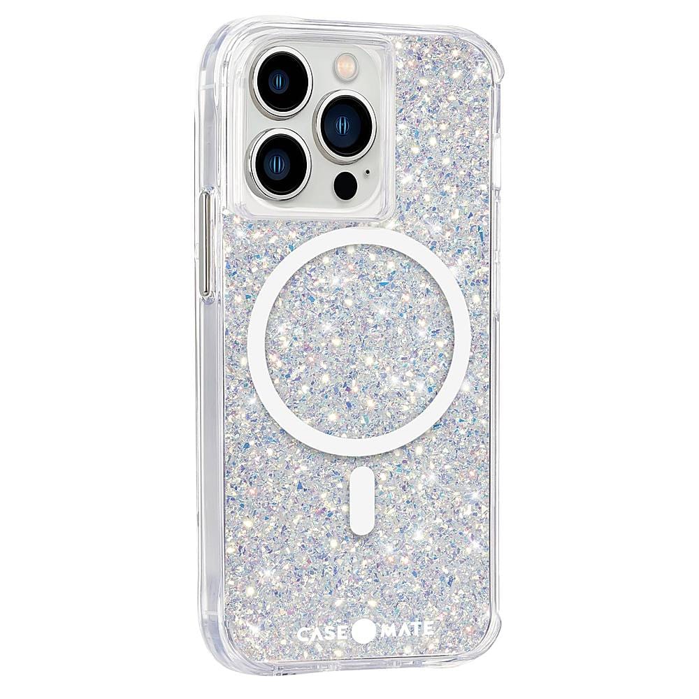 Angle View: Case-Mate - Twinkle Hardshell Case w/ MagSafe w/ Antimicrobial for iPhone 13 Pro - Stardust