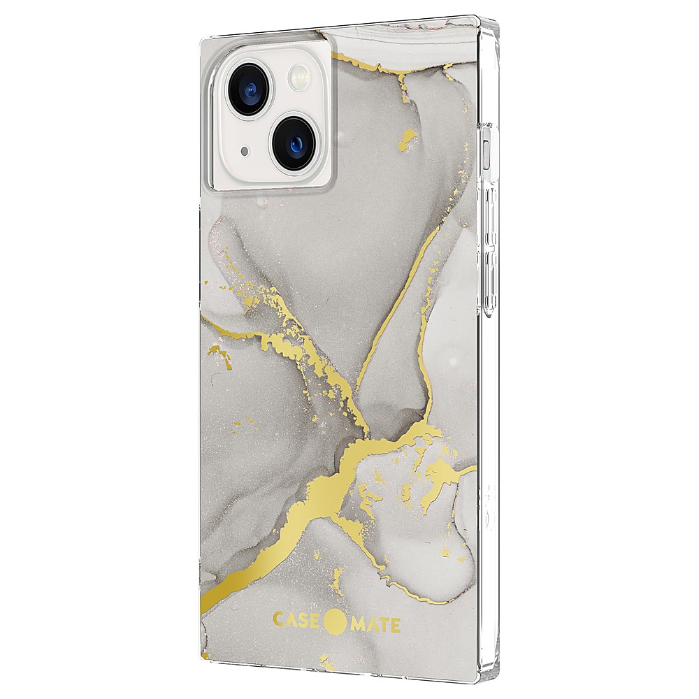 Left View: Case-Mate - Blox Softshell Case for iPhone 13 - Fog Marble