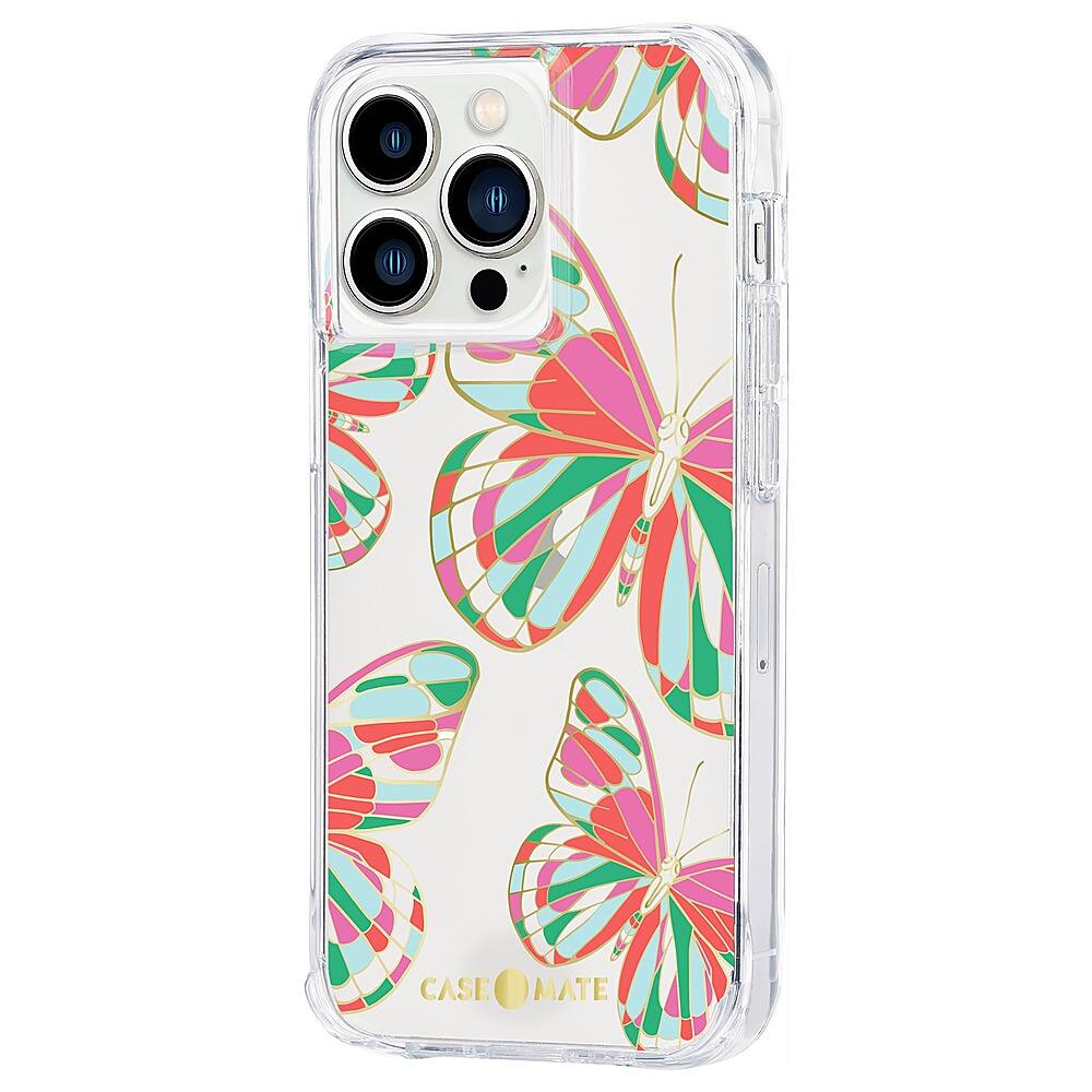 Left View: Case-Mate - Print Hardshell Case for iPhone 13 Pro - Butterflies