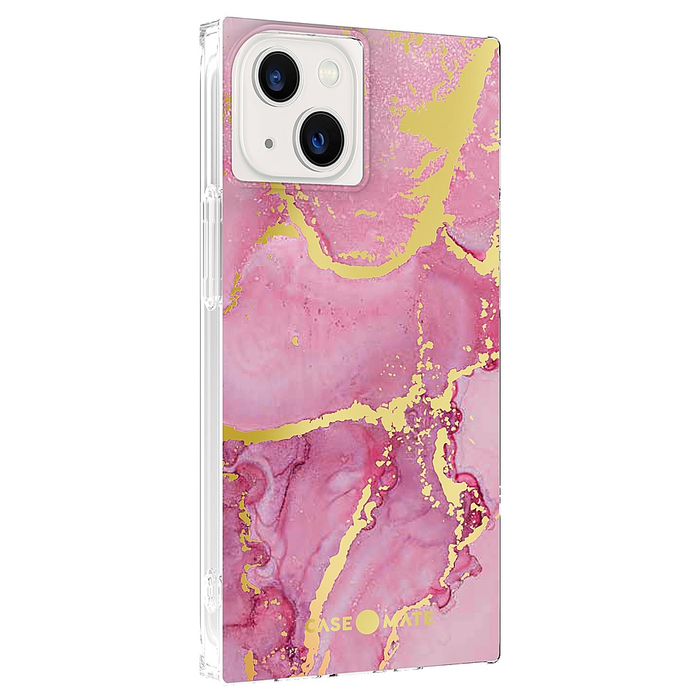 Angle View: Case-Mate - Blox Softshell Case for iPhone 13 - Magenta Marble
