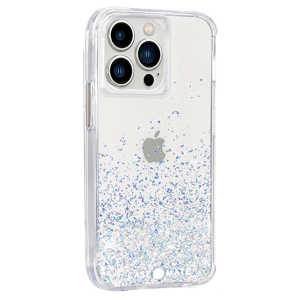 Angle View: Case-Mate - Twinkle Ombre Hardshell Case w/ Antimicrobial for iPhone 13 Pro - Stardust