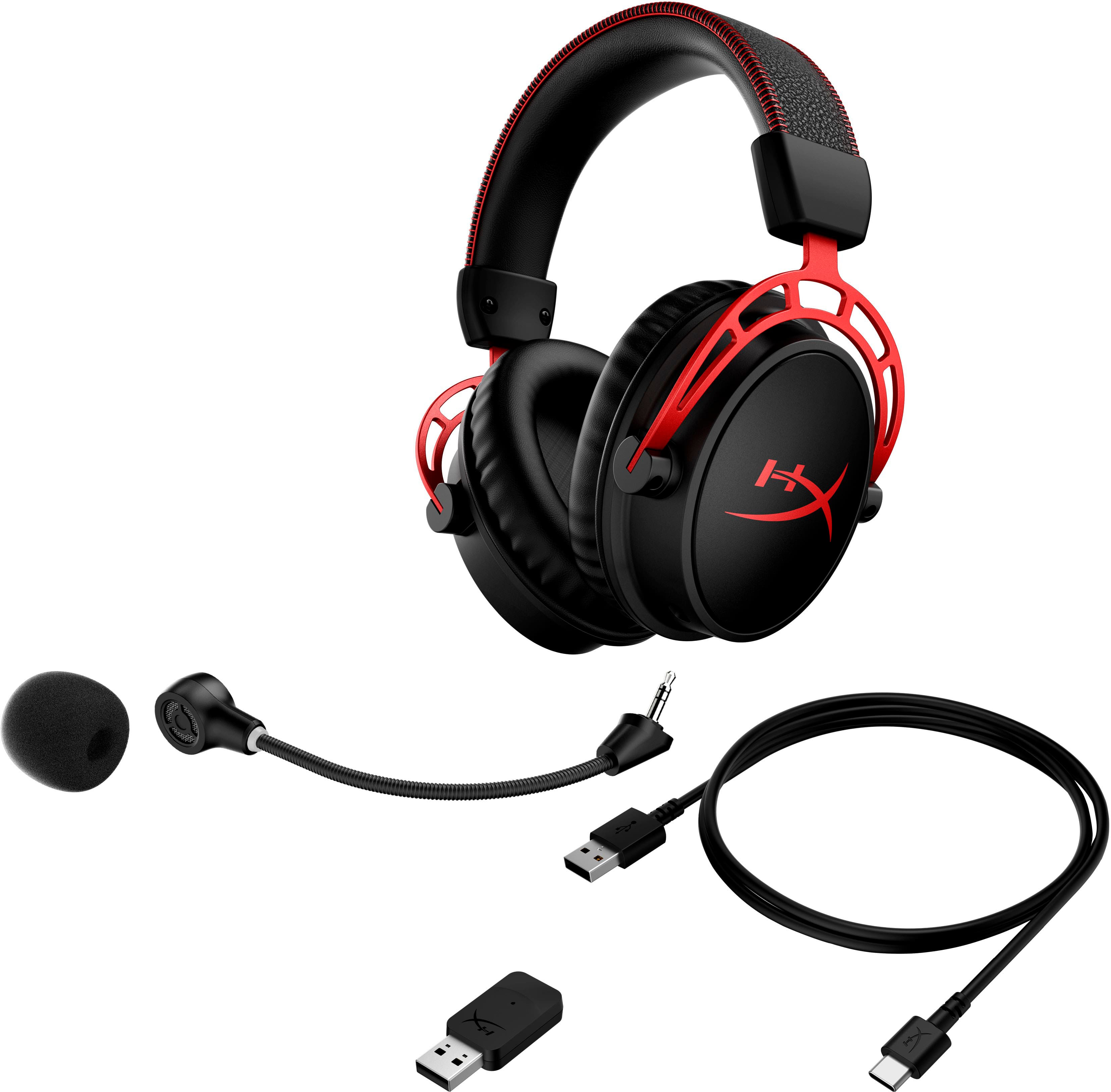 Alt View 13. HyperX - Cloud Alpha Wireless Gaming Headset for PC, PS5, and PS4 - Black/Red.