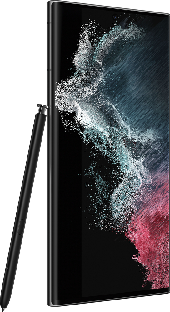 Angle View: Samsung - Geek Squad Certified Refurbished Galaxy S22 Ultra 1TB (Unlocked) - Phantom Black