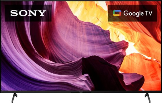 Front. Sony - 65" Class X80K LED 4K UHD Smart Google TV - Black.