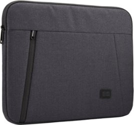 Case Logic - Ashton 14” Laptop Sleeve Laptop Case and Tablet Sleeve with Padded Interior and Zippered Pocket for Accessories - Gray - Front_Zoom