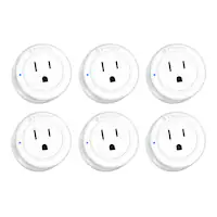 Etekcity - Voltson 10A Mini Smart Wi-Fi Outlet Plug (6-pack) - White - Front_Zoom