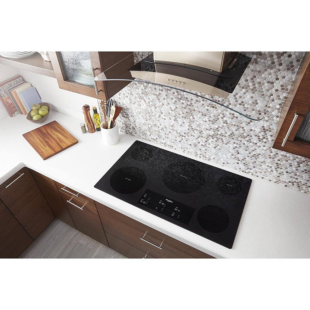 Alt View 12. Whirlpool - 36" Built-In Electric Cooktop with 5 Burners and FlexHeat Triple Radiant Element - Black.