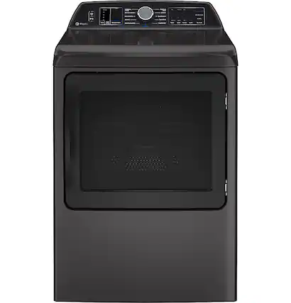 Front. GE Profile - 7.4 cu. ft. Smart Electric Dryer with Sanitize Cycle and Sensor Dry - Gray.