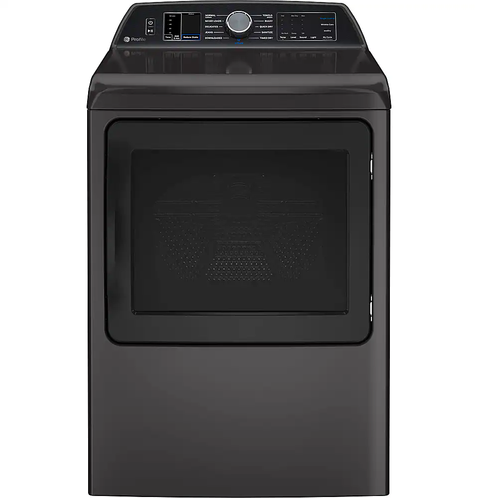 GE Profile - 7.4 Cu. Ft. Smart Electric Dryer with Steam, Sanitize Cycle and Sensor Dry - Gray