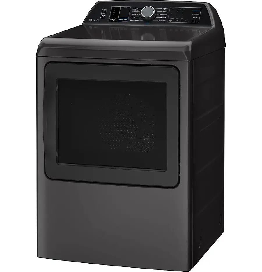 Alt View 1. GE Profile - 7.4 cu. ft. Smart Electric Dryer with Sanitize Cycle and Sensor Dry - Gray.