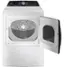 Angle. GE Profile - 7.4 cu. ft. Smart Electric Dryer with Sanitize Cycle and Sensor Dry - White.