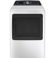 GE Profile - 7.4 cu. ft. Smart Electric Dryer with Sanitize Cycle and Sensor Dry - White - Front_Zoom