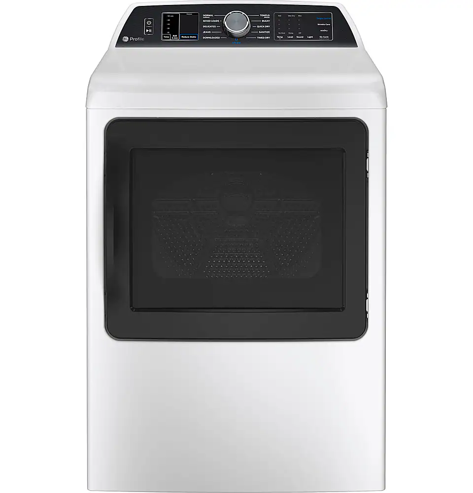 GE Profile - 7.4 cu. Ft. Smart Electric Dryer with Steam, Sanitize Cycle and Sensor Dry - White