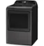 Angle. GE Profile - 7.4 cu. ft. Smart Gas Dryer with Sanitize Cycle and Sensor Dry - Diamond Gray.