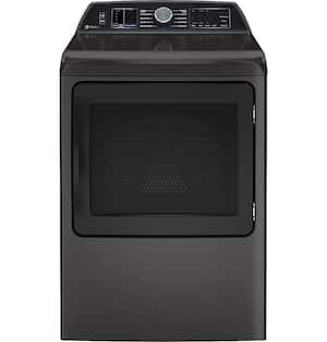 GE Profile - 7.4 Cu. Ft. Smart Gas Dryer with Steam, Sanitize Cycle and Sensor Dry - Diamond Gray