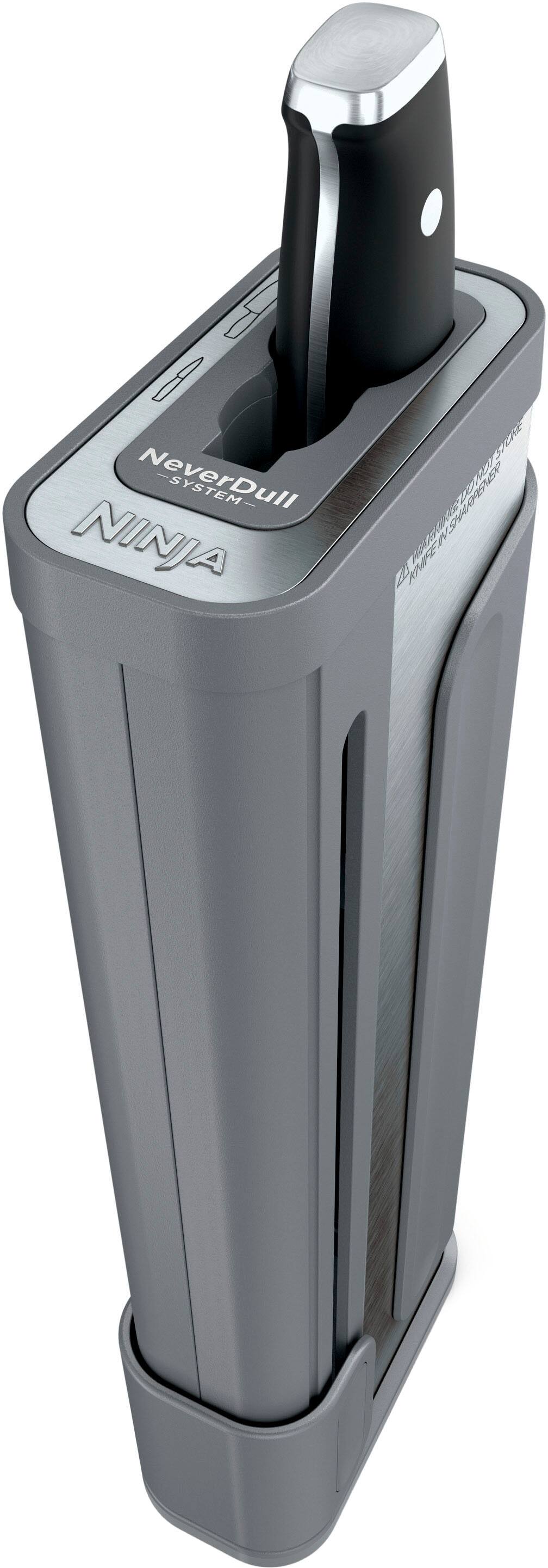 Left View: Ninja Foodi NeverDull System Knife Sharpener - Gray