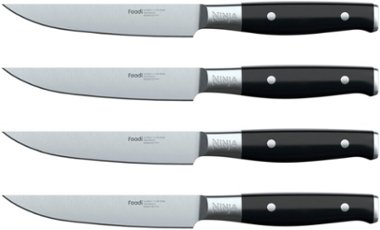 Ninja Foodi NeverDull System Premium German Stainless Steel 4-Piece Steak Knife Set - Black - Angle_Zoom
