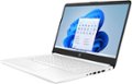 Left. HP - 14" Laptop - Intel Celeron - 4GB Memory - 64GB eMMC - Snowflake White.