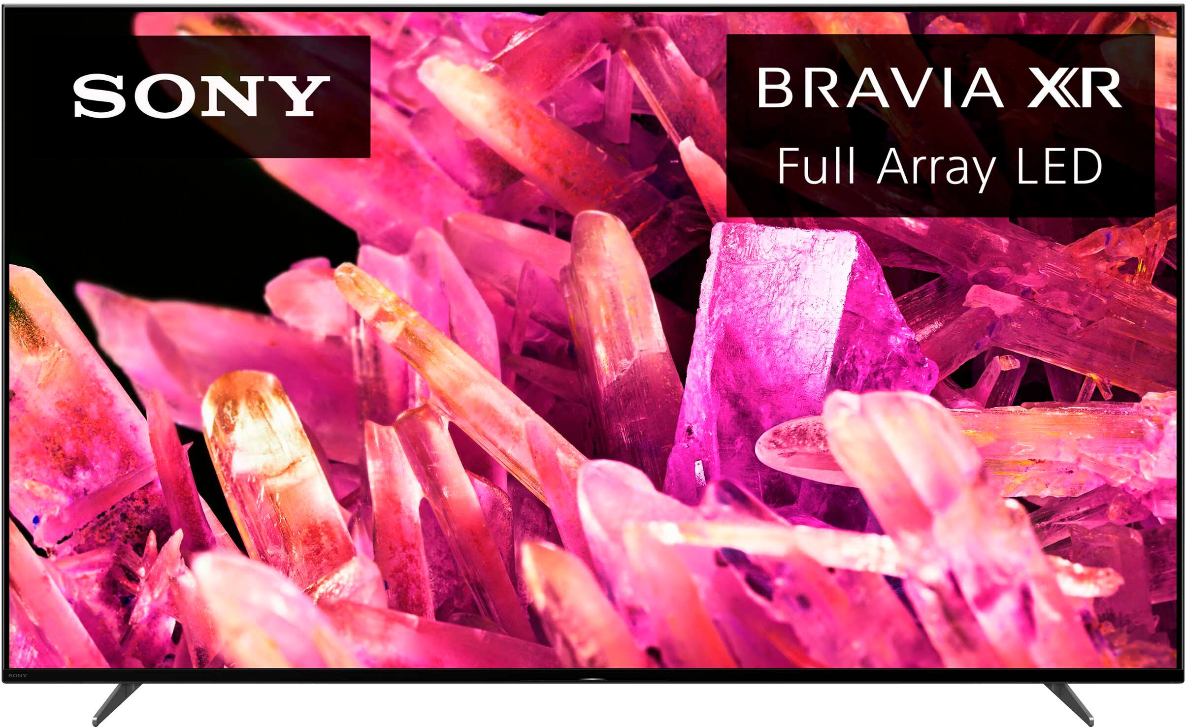 Front. Sony - 75" Class BRAVIA XR X90K LED 4K UHD Smart Google TV - Black.