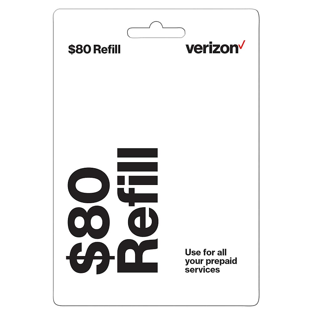 Front. Verizon - $80 Prepaid Card.