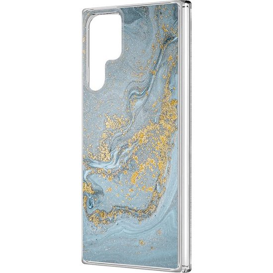 Left Zoom. SaharaCase - Marble Series Case for Samsung Galaxy S22 Ultra 5G - Blue Marble.