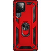 SaharaCase - Military Kickstand Series Case for Samsung Galaxy S22 Ultra - Red - Front_Zoom