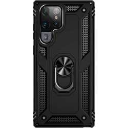 SaharaCase - Military Kickstand Series Case for Samsung Galaxy S22 Ultra - Black - Front_Zoom