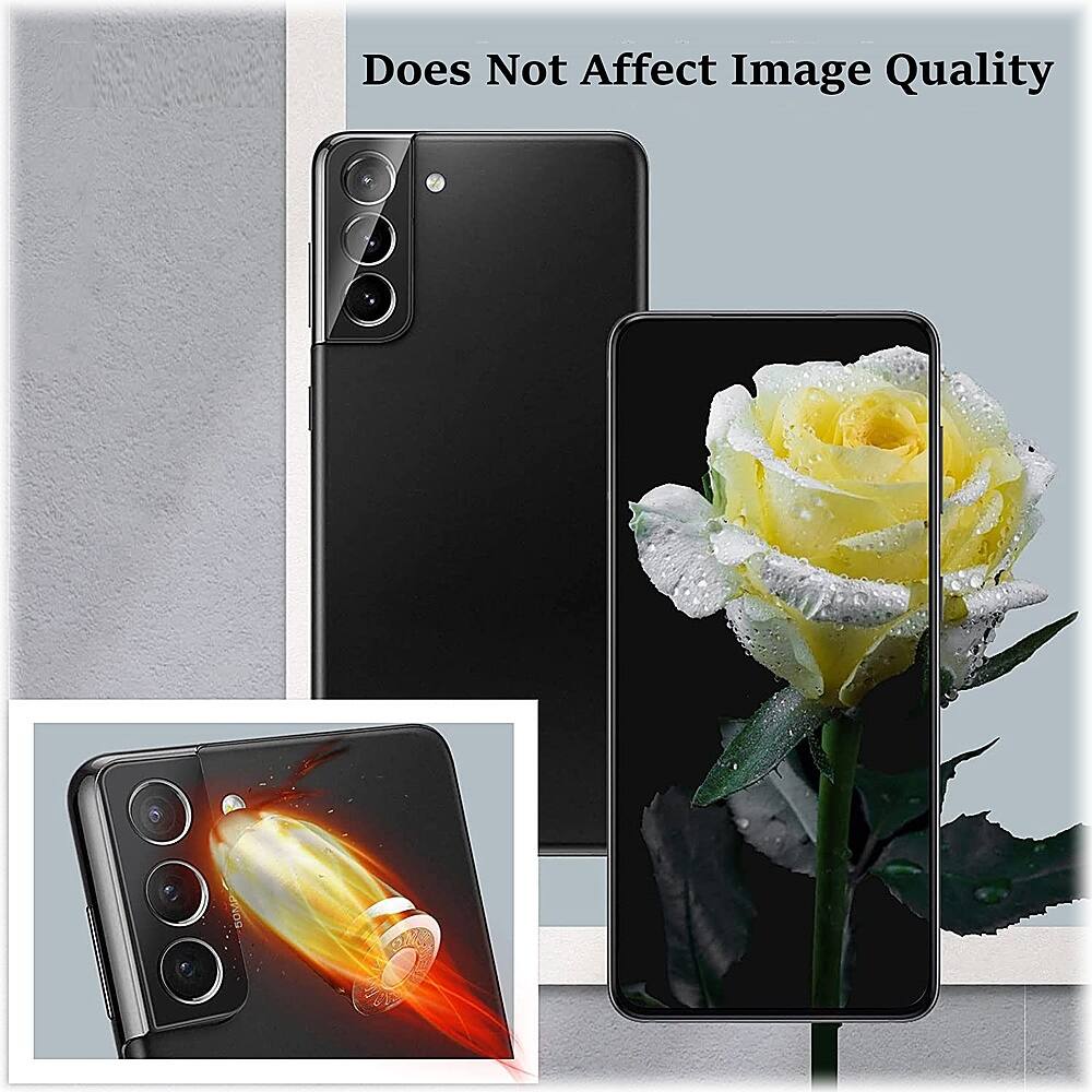 The image features a black cell phone with a yellow rose on it, and a picture of a rose on the screen. The text "Does Not Affect Image Quality" is displayed above the image, indicating that the quality of the image is not affected by the phone's design or features. The image showcases the phone's ability to display high-quality images, even with its black color and the presence of the rose on the screen.