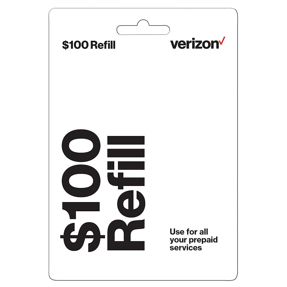 Front. Verizon - $100 Prepaid Card.