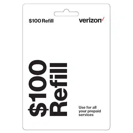 Front. Verizon - $100 Prepaid Card.