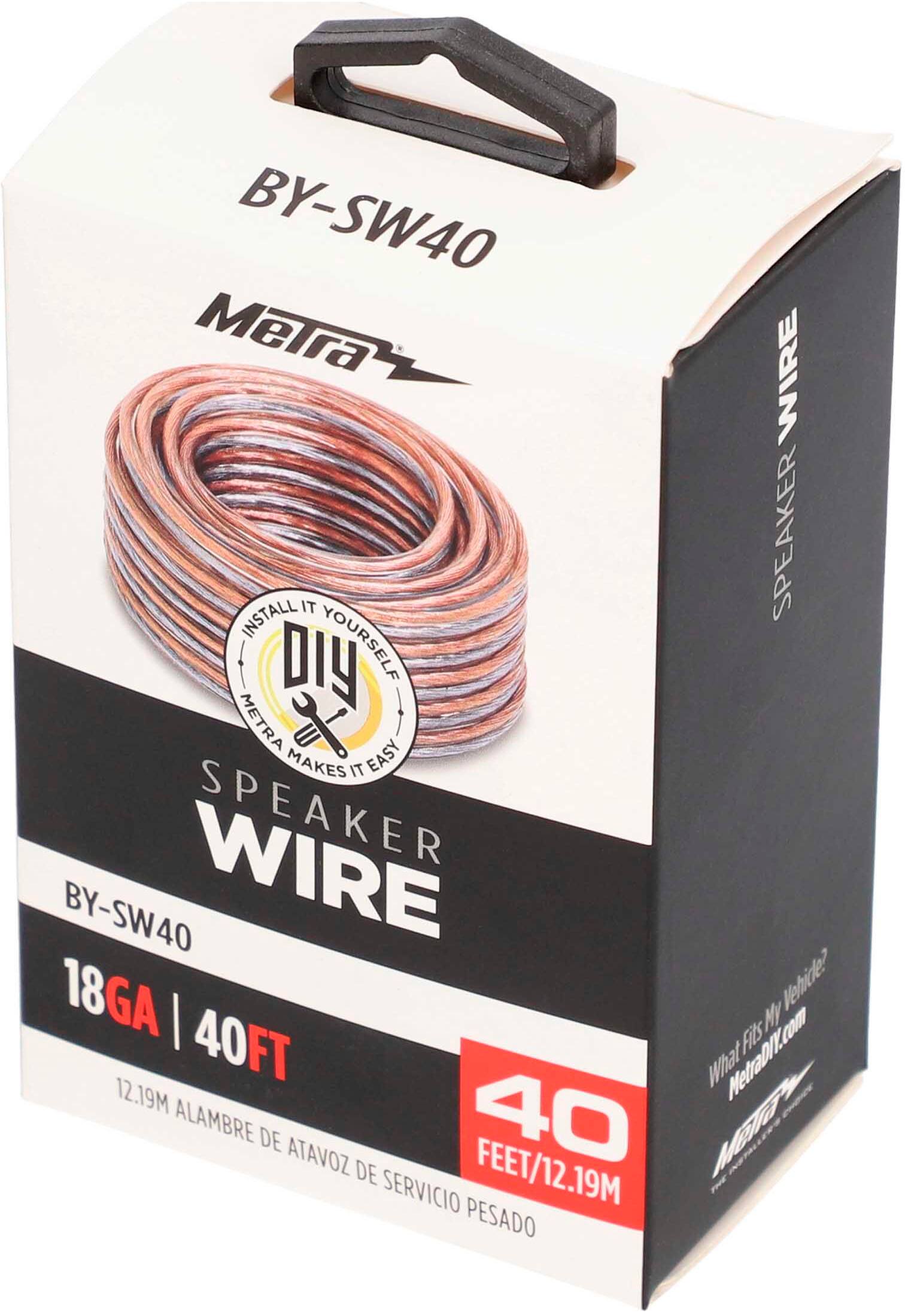 Alt View 14. Metra - 40' Spool 18-Gauge Speaker Wire - Clear.