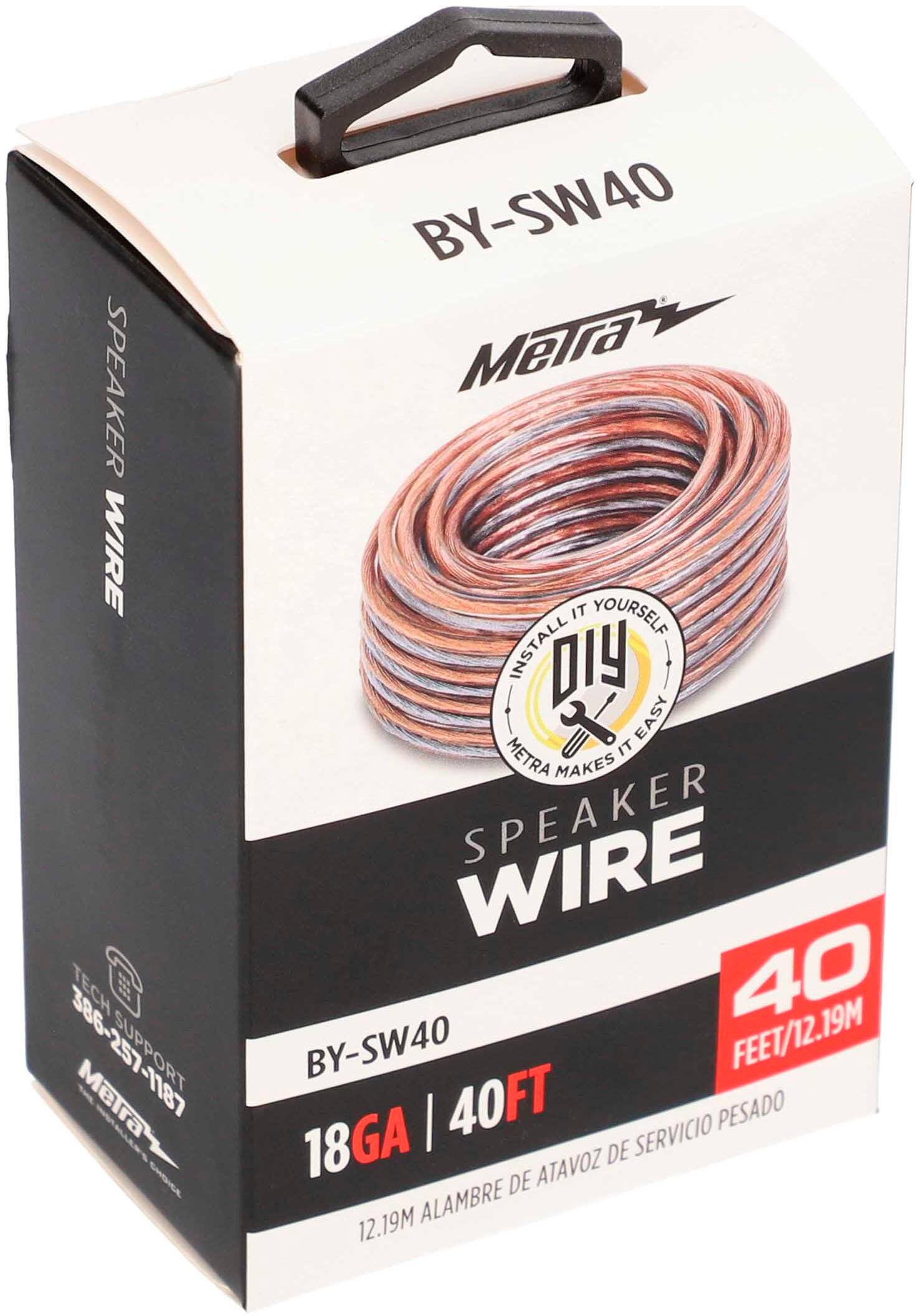 Alt View 15. Metra - 40' Spool 18-Gauge Speaker Wire - Clear.