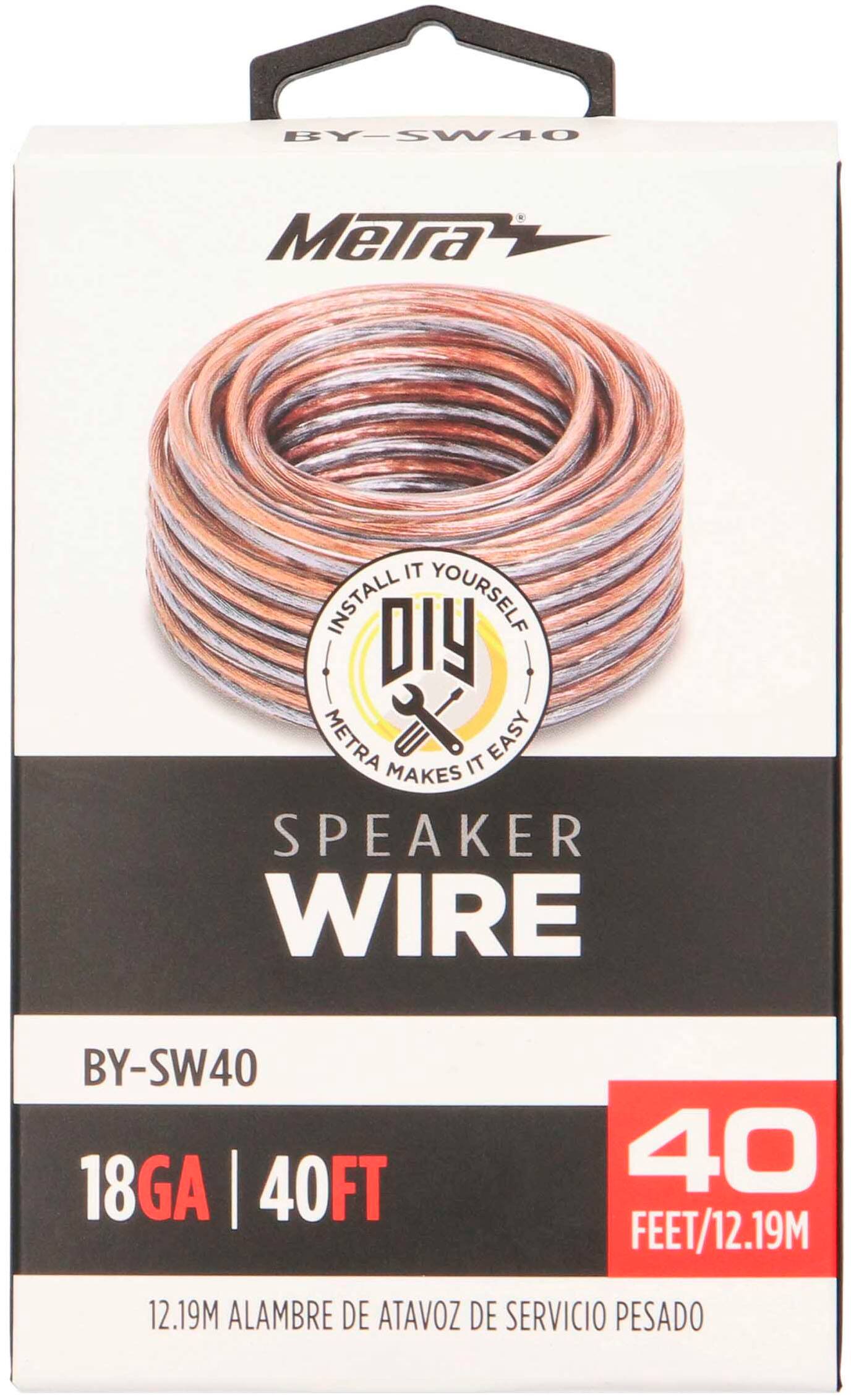 Alt View 16. Metra - 40' Spool 18-Gauge Speaker Wire - Clear.
