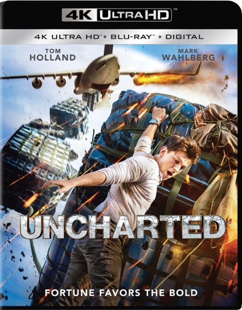 Front Zoom. Uncharted [Includes Digital Copy] [4K Ultra HD Blu-ray/Blu-ray] [2022].