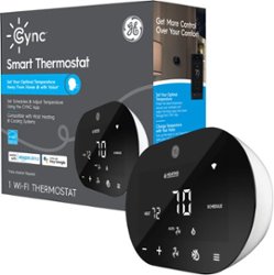 GE - CYNC Smart Programmable Thermostat - White - Front_Zoom