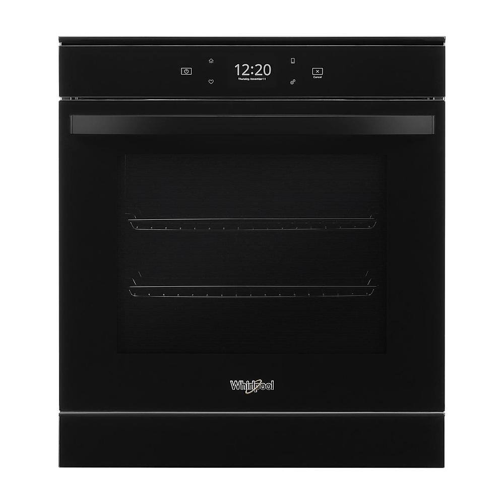 Whirlpool - 24" Built-In Single Electric Convection Wall Oven with Adjustable Self-Clean Cycle - Black - Front_Zoom