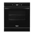 Whirlpool - 24" Built-In Single Electric Convection Wall Oven with Adjustable Self-Clean Cycle - Black