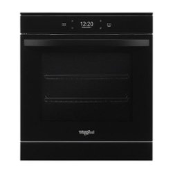 Whirlpool - 24" Built-In Single Electric Convection Wall Oven with Adjustable Self-Clean Cycle - Black - Front_Zoom