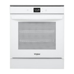 Whirlpool - 24" Built-In Single Electric Convection Wall Oven with Adjustable Self-Clean Cycle - White - Front_Zoom
