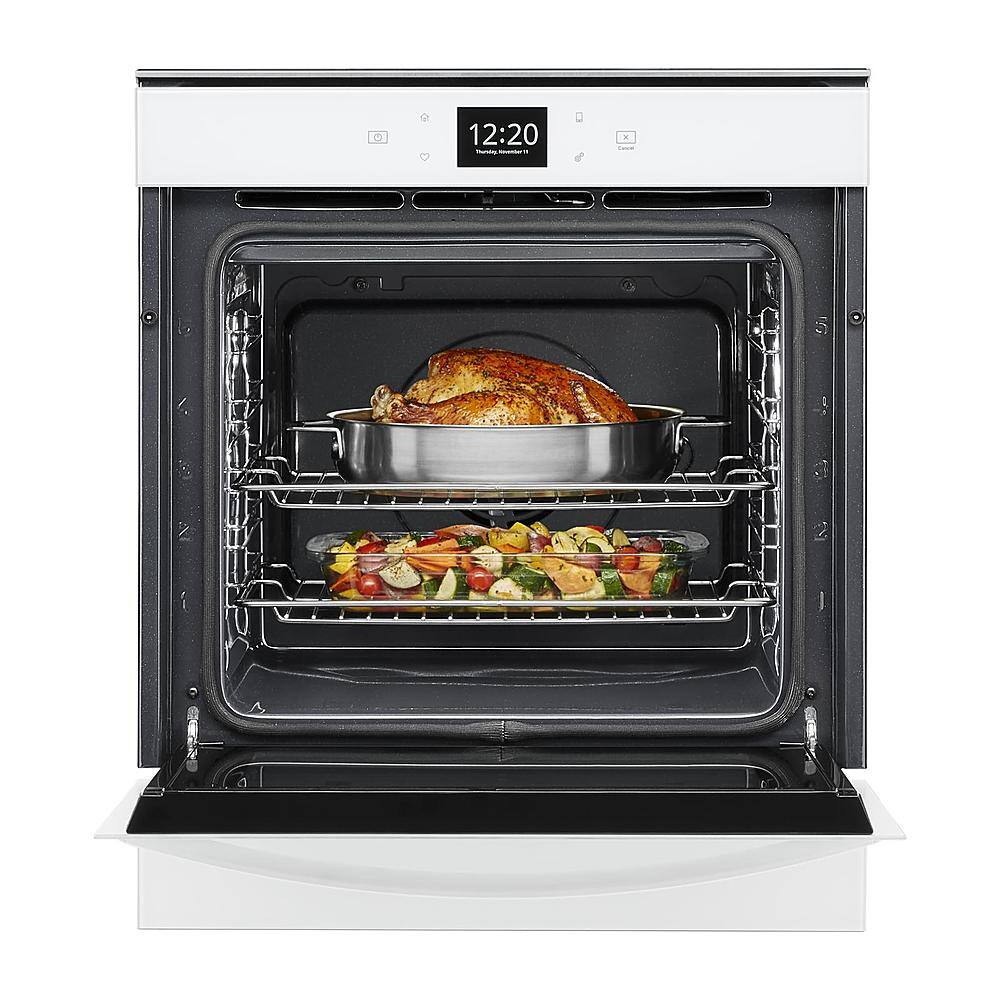 Alt View 12. Whirlpool - 24" Built-In Single Electric Convection Wall Oven with Adjustable Self-Clean Cycle - White.